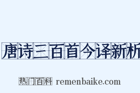 唐诗三百首今译新析是什么意思的图片